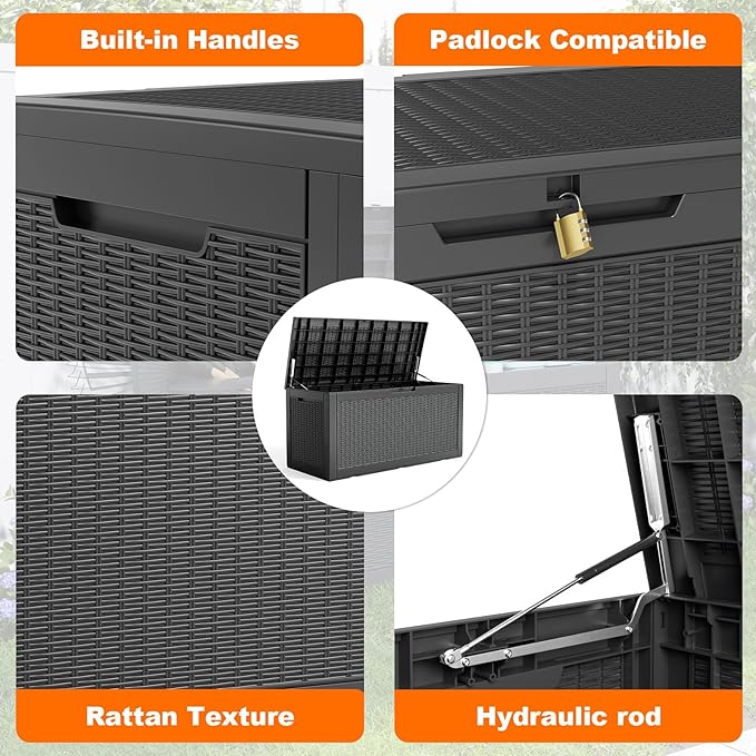 ROJIK Outdoor Storage Housing Deck Box - Image 3