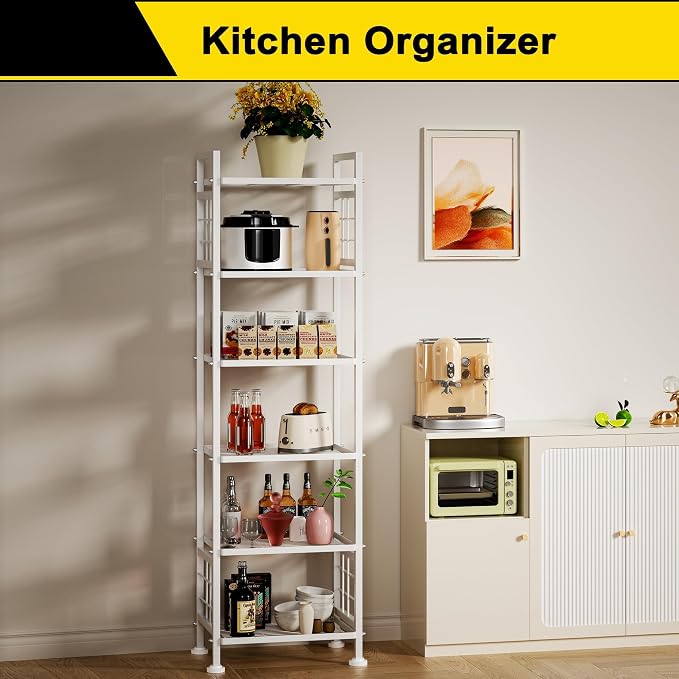 GIOTORENT 6-Wire Standing Storage Shelves, Metal Shelving Unit Pantry Rack - Image 2