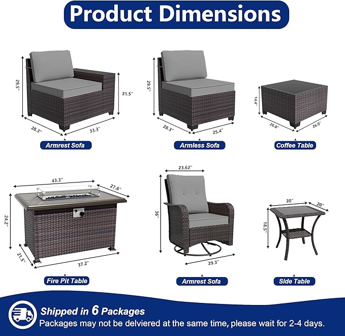 10 Pieces Patio Furniture Set - Image 2