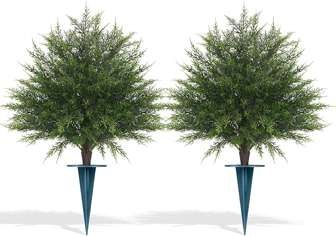 Artificial Cypress Topiary Bushes by FEELTHENEWWORLD