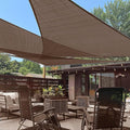 LOVE STORY Custom Size 7'x14'x15.7' Brown Sun Shade Sail Right Triangle by LOVESTORY