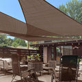 LOVE STORY Custom Size 8'x8'x8' Brown Sun Shade Sail Triangle Sunshade Fabric by LOVESTORY