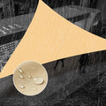 SUNNY GUARD Waterproof Sun Shade Sail 6'x12'x13.4' Sand Right Triangle UV Block by SUNNYGUARD