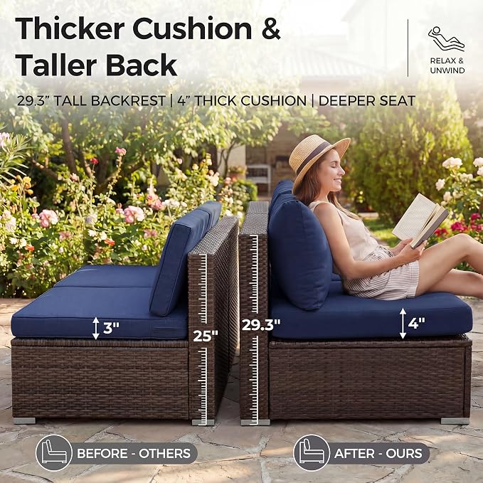 NICESOUL 7 Pcs Patio Conversation Set - Image 7