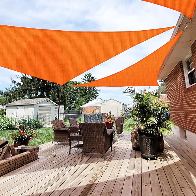 Patio Paradise 26' x 26' x 26' Sun Shade Sail Triangle Canopy Shade Cloth by Patio