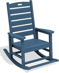 SERWALL Oversized Outdoor Rocking Chair, HDPE Patio Rocking Chair by SERWALL