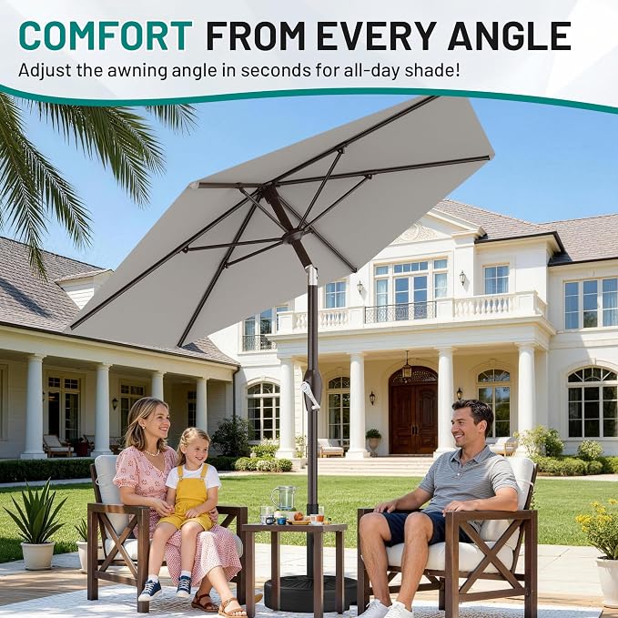 AreShark 7.5FT Patio Umbrella Table Market Umbrella - Image 6