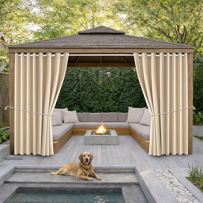 Waterproof Outdoor Curtain W105 x L108 by DivaenCamino