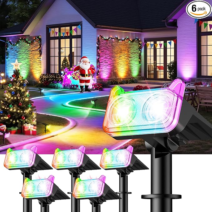 LETMY Solar Spot Lights Outdoor Waterproof by Letmy