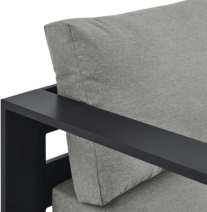 Modway Tahoe Aluminum Outdoor Chaise Lounge Gray - Image 7