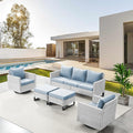 Belord Wicker Patio Furniture 5 Piece Outdoor Sofa Set, Oversize Outdoor Swivel by Belord