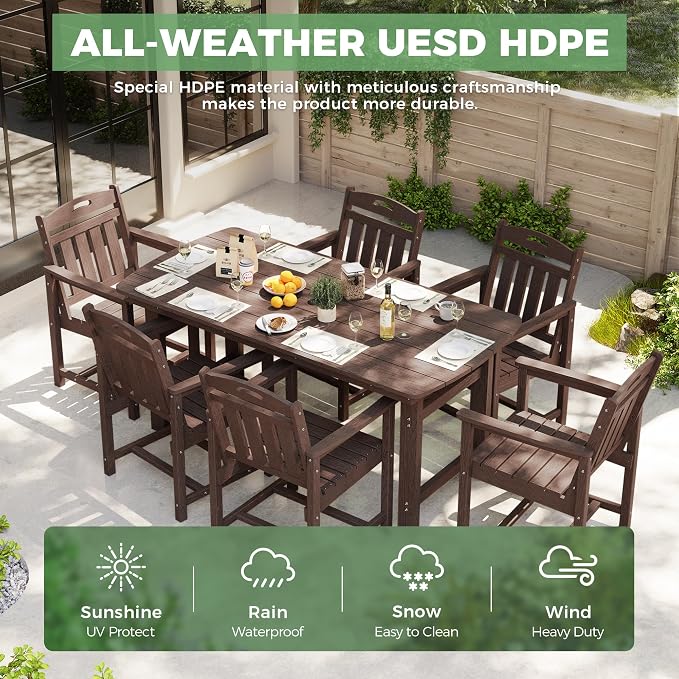 HDPE Outdoor Patio Dining Set - Image 3