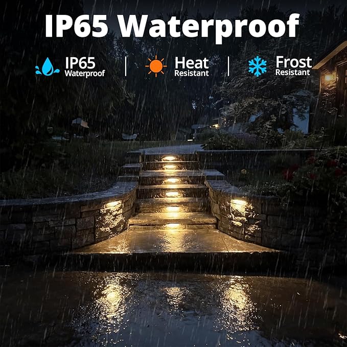 GKOLED 6.8 Inch LED Hardscape Lighting, Low Voltage Outdoor Retaining Wall - Image 6