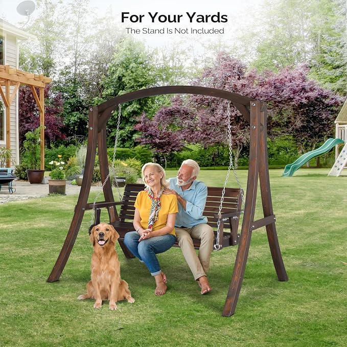 VINGLI Heavy Duty 880 LBS Patio Porch Swing Outdoor PU Painting, Hanging Chair - Image 7