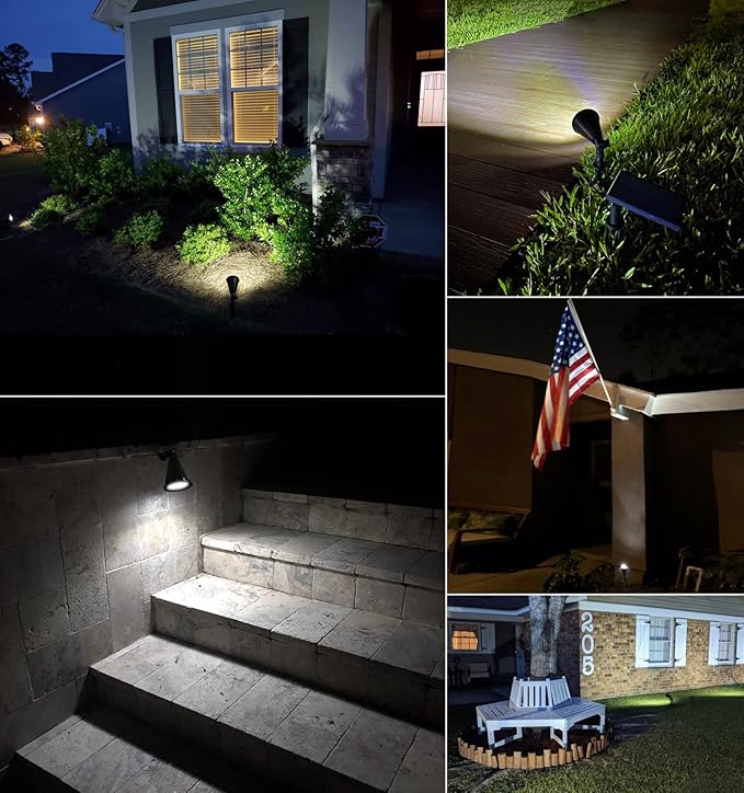 MEIHONG Solar Spot Lights for Outside, Waterproof Solar Spot Lights Dusk to Dawn - Image 5