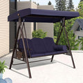 PURPLE LEAF 3-Seat Deluxe Outdoor Patio Porch Swing by PURPLELEAF