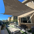 SUNLAX Sun Shade Sail 7' x 13' x 14.8' Brown Rectangle Canopy Sail Shade Cover by SUNLAX