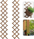 Pack of 2 Extra Thick Wooden Wall Trellis- Expandable Wall Planter Lattice by ANPHSIN