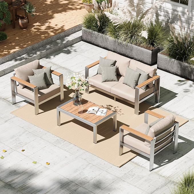 Aluminum Outdoor Patio Furniture Set by Oasbira