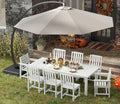 White 9-Piece Outdoor Dining Set by PatioKingdom