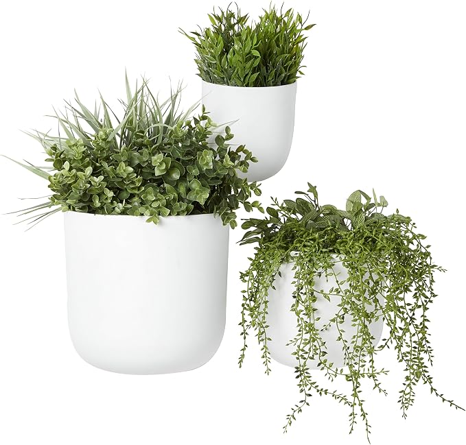 Deco 79 Metal Indoor Outdoor Wall Planter Indoor Outdoor Floating Hanging - Image 7