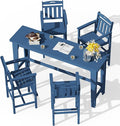Ciokea Outdoor Bar Height Table Set of 5, Heavy-Duty All-Weather HDPE Patio Bar by CIOKEA