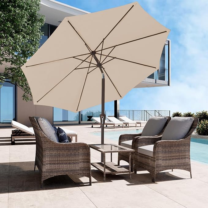 JEAREY 9FT Outdoor Patio Umbrella Market Umbrella - Image 5