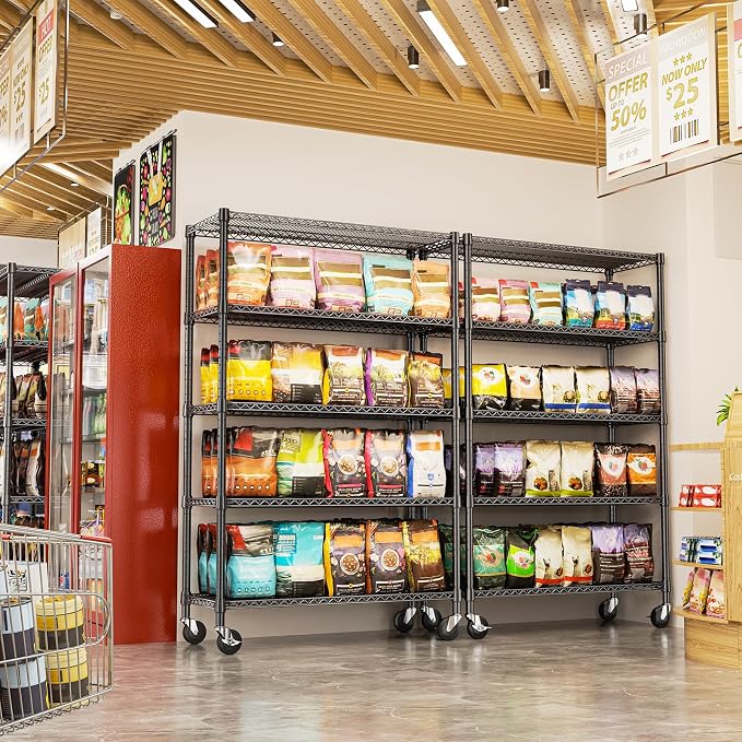 IZEUK Heavy Duty Garage Shelving, 5 Tier Wide Metal Storage Shelf Rack - Image 8