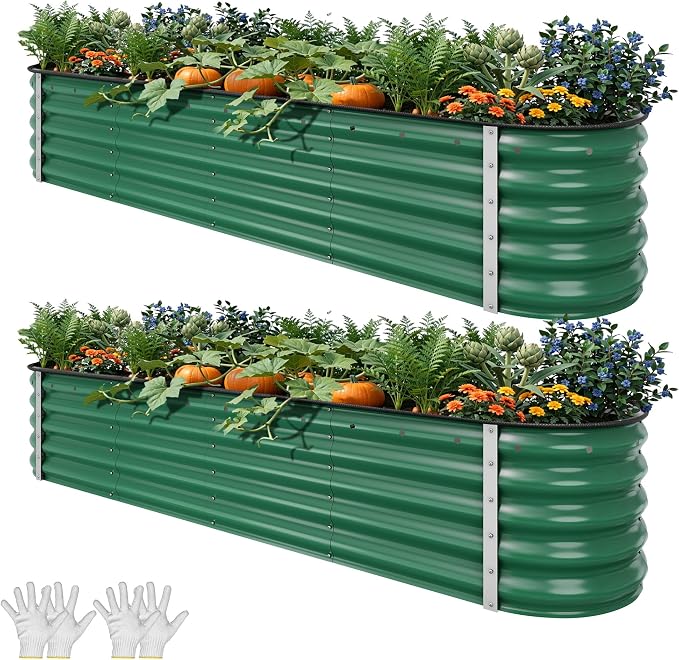 YITAHOME 17" Tall 9 in 1 Large Raised Garden Bed Kit, Outdoor Above Ground by YITAHOME