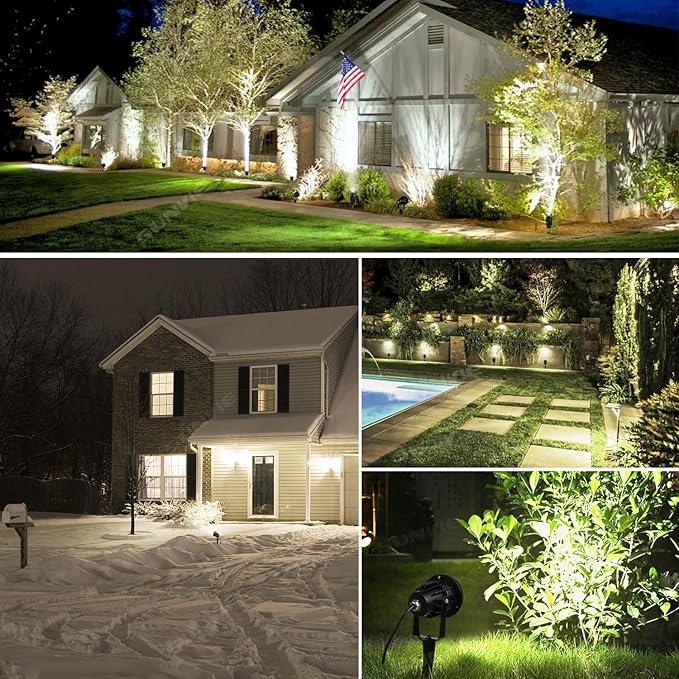 SUNVIE 120V Spot Lights Outdoor LED Landscape Lighting 12W AC Spotlights - Image 7