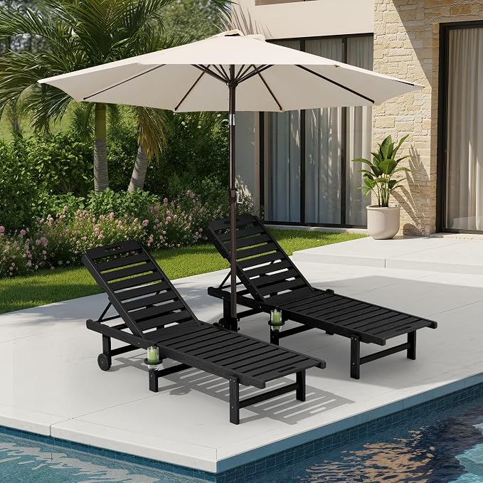 SERWALL Outdoor Chaise Lounge Set of 2 by SERWALL