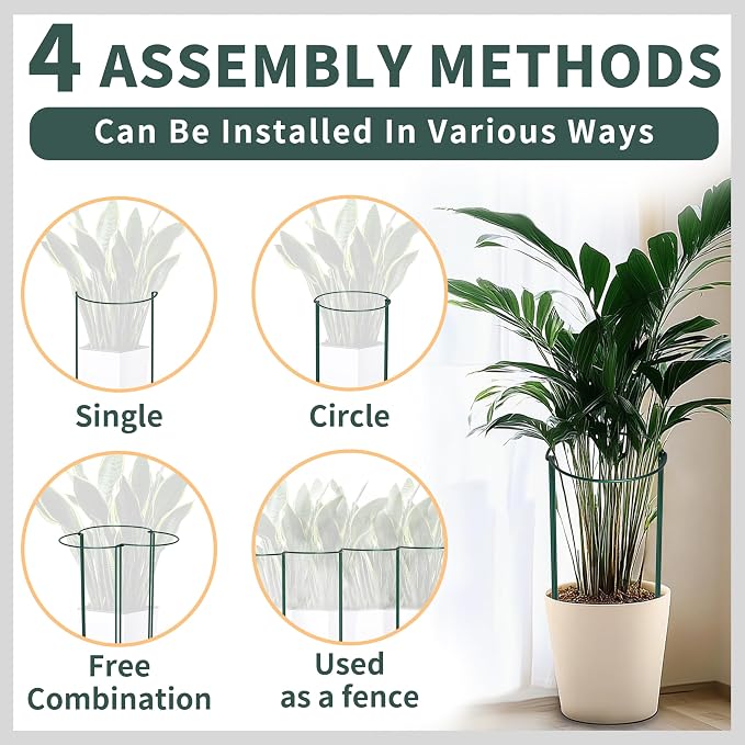 TCBWFY Plant Support Stakes for Large Heavy Plants, Interlock Garden Supports - Image 4