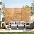 VEVOR Wooden Privacy Screen, Freestanding Wood Privacy Panel by VEVOR