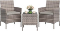 GAOMON 3-Piece Patio Furniture Set, Modern PE Rattan Conversation Set by GAOMON