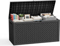 110 Gallon Resin Deck Box, Lockable Patio Outdoor Storage Box by OutdoorLivingPerfected