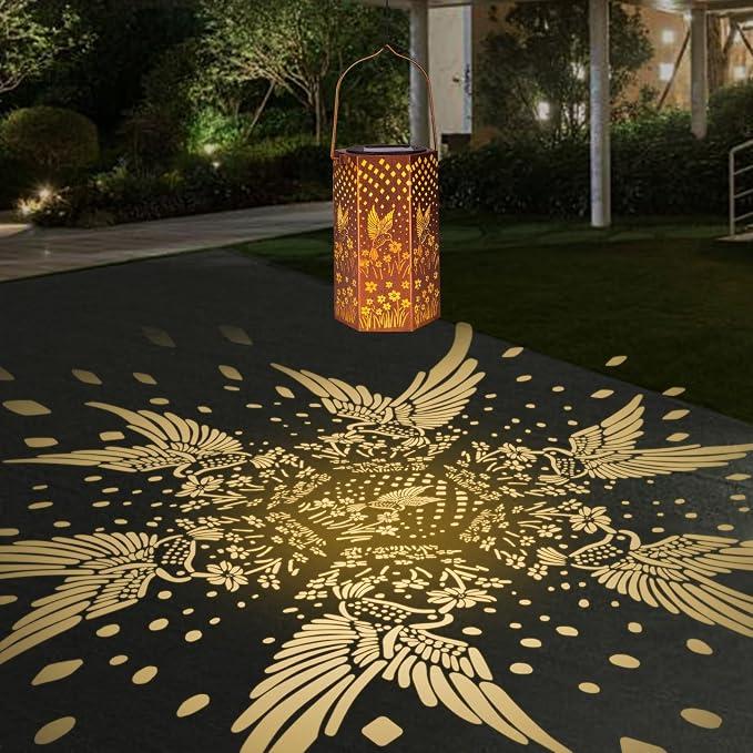 2 Pack Hummingbird Solar Lanterns Outdoor Waterproof - Image 3