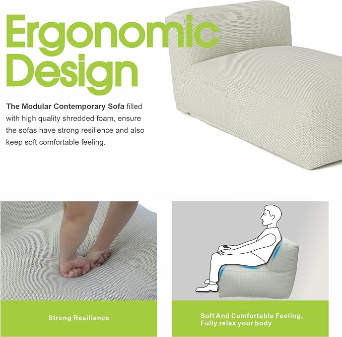 Outdoor Bean Bed Chair Sun Lounger, Outdoor Couch Sofa - Image 5