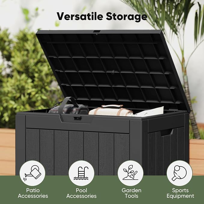 NEWBULIG 31 Gallon Outdoor Storage Box, Waterproof Deck Box - Image 6