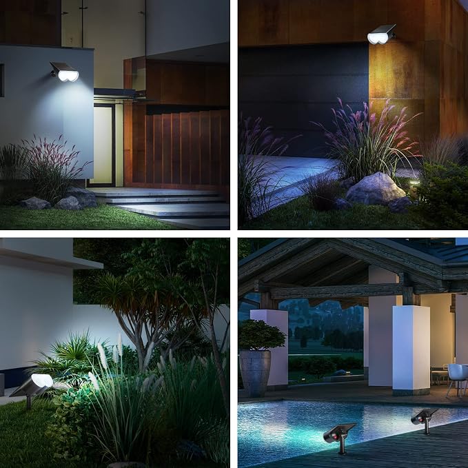 Solar Lights Outdoor Waterproof, Consciot 16 LEDs IP67 Spot Lights Outdoor - Image 6