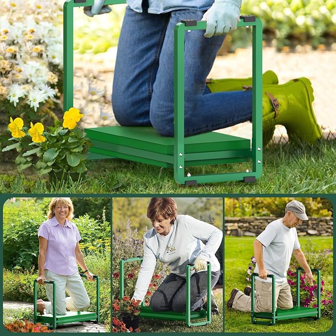 FLINTER 10.2" Wider Garden Kneeler and Seat, Heavy Duty Thick Gardening Bench - Image 4