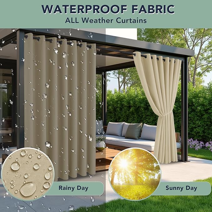 Outdoor Curtains for Patio Waterproof - Image 2
