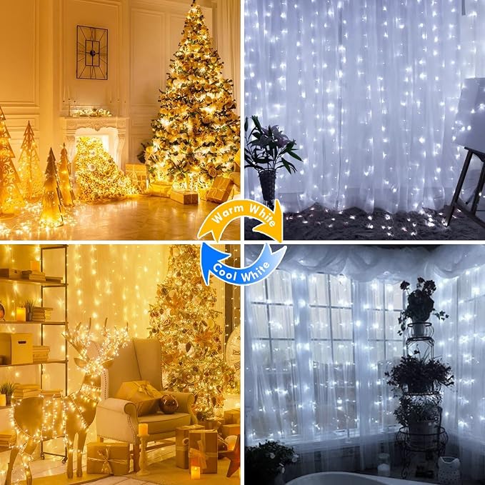 Warm White to Cool White Color Changing 200 LED 66FT Connectable Christmas - Image 3
