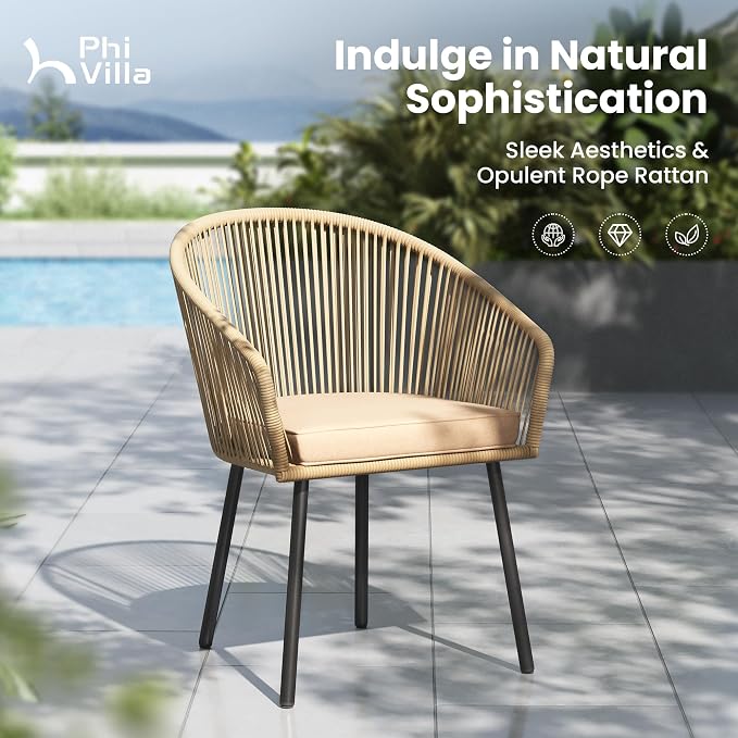 PHI VILLA 5 Pieces Outdoor Small Dining Set - Image 2