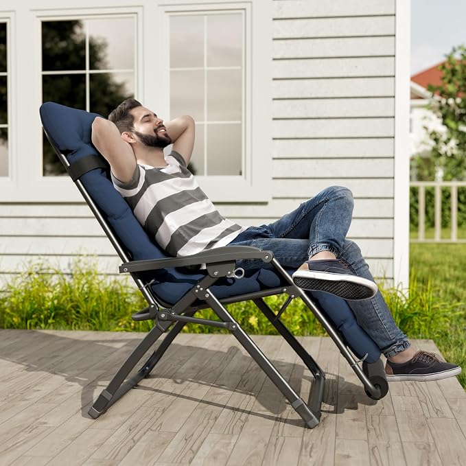 UDPATIO Oversized Zero Gravity Chair 29In XL Patio Reclining Chair - Image 2