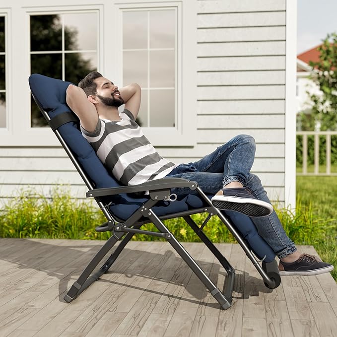 UDPATIO Oversized Zero Gravity Chair Set of 2, 29In XL Patio Reclining Chair - Image 2