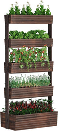 FILWH Wooden Raised Garden Bed Vertical Planter Box, Freestanding Plant Stand by FILWH