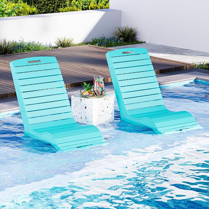MELLCOM HDPE Pool Lounge Chair, in Pool Lounge Chair up to 10-Inches of Water - Image 7