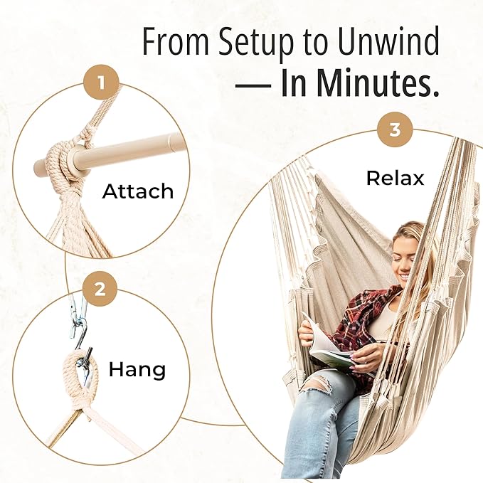 Indoor Hanging Chair for Bedroom, Porch or Room - Image 3