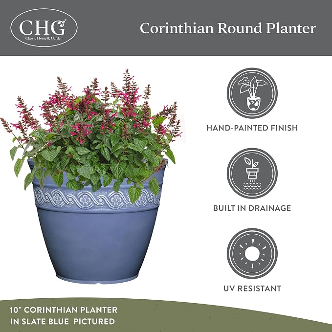Classic Home and Garden Corinthian Round Planter - Image 4
