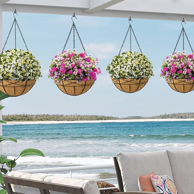 2 Pack 18 Inch Extra Large Deep Hanging Baskets - Image 6